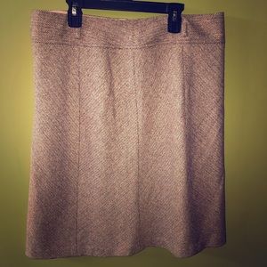 Ann Taylor Brown Family Wool Skirt